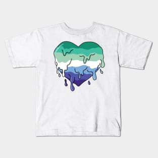 Melting gay heart Kids T-Shirt